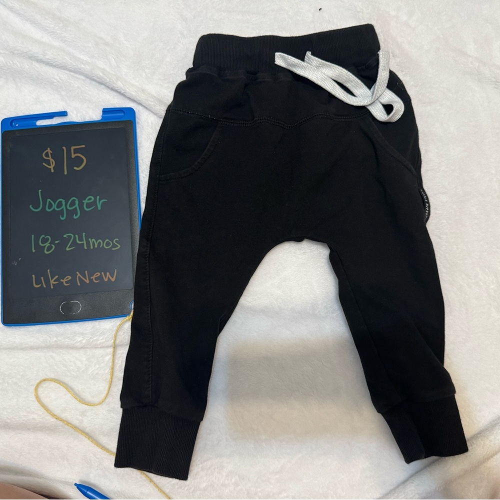 Little Bipsy Black Joggers for Kids